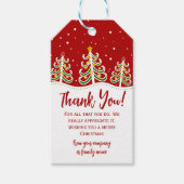 Kerst met dank appreciatie cadeaulabel (Voorkant)