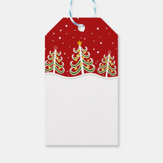 Kerst met dank appreciatie cadeaulabel (Achterkant)