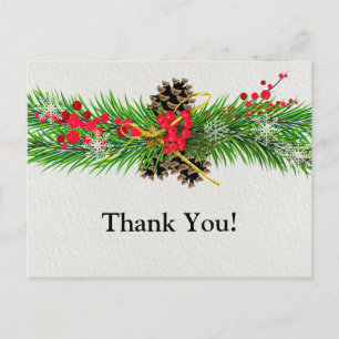 Kerst met dank briefkaart