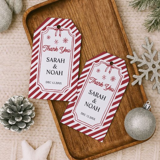 Kerst met dank cadeaulabel
