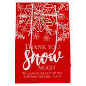 Kerst met Dank Sneeuw Iets Medium Cadeauzakje (Achterkant)