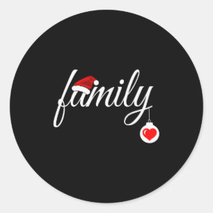 Kerst met de familie 2021 ronde sticker