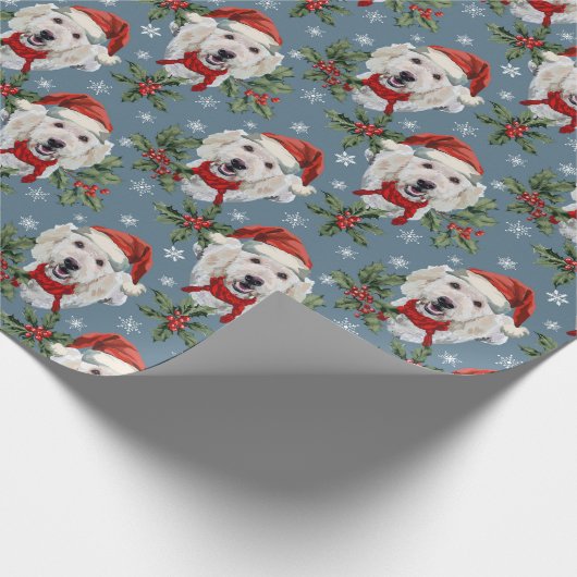 Kerst met de Goldendoodle Cadeaupapier (Hoek)