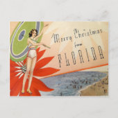  kerst met de kerst van het strand van Florida Briefkaart (Voorkant)