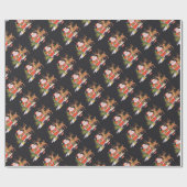 Kerst met de kerstman - vakantieseizoen cadeaupapier (Vlak)