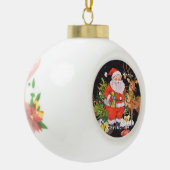 Kerst met de kerstman - vakantieseizoen keramische bal ornament (Links)