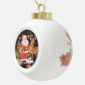 Kerst met de kerstman - vakantieseizoen keramische bal ornament (Rechts)