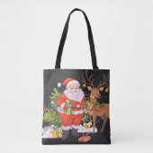 Kerst met de kerstman - vakantieseizoen tote bag (Voorkant)