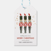 Kerst met de rode en goudkoorts cadeaulabel (Voorkant)