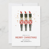 Kerst met de rode en goudkoorts feestdagenkaart (Voorkant)