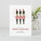 Kerst met de rode en goudkoorts feestdagenkaart (Staand voorkant)