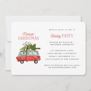 kerst met de...vintage aquarel van feestdagenkaart