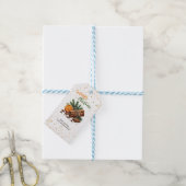Kerst met dennen en kaneelstokjes cadeaulabel (Met Touw)