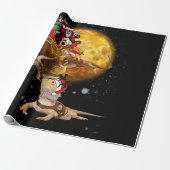Kerst met draak voor reptieloverdekking cadeaupapier (Uitgerold)