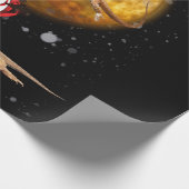 Kerst met draak voor reptieloverdekking cadeaupapier (Hoek)