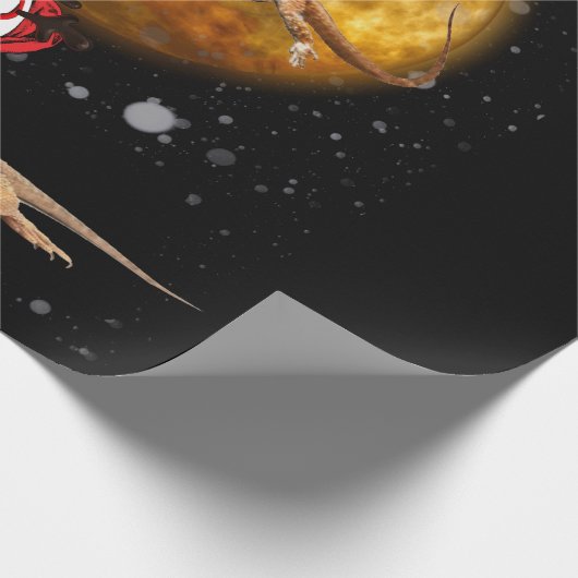 Kerst met draak voor reptieloverdekking cadeaupapier (Hoek)