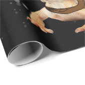 Kerst met draak voor reptieloverdekking cadeaupapier (Rol Hoek)