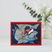 Kerst met Dunkleosteus Feestdagenkaart (Staand voorkant)