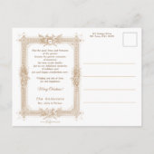 kerst met een groene robed in sneeuw briefkaart (Achterkant)