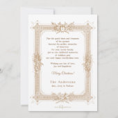 kerst met een groene robed in sneeuw feestdagenkaart (Achterkant)