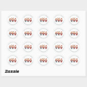 Kerst met een Kerstboom Ronde Sticker (Vel)
