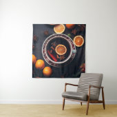 Kerst met een Kerstkrans | Een gezellige drank voo Wandkleed (In situ)