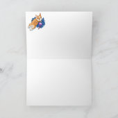 Kerst met een leuk Corgi-gezin Kaart (Binnen)