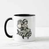 Kerst met een raket op gerstsuiker. mok (Links)