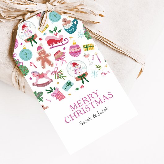 Kerst met een vleugje fantasie cadeaulabel