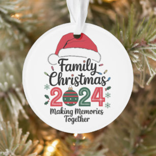 Kerst met Familie 2024 Herinneringen Maken Samen Ornament