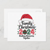 Kerst met Familie 2024 Samen Herinneringen Maken Briefkaart (Voorkant / Achterkant)
