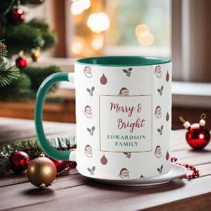 Kerst met familienaam Merry and Bright Mok