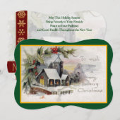  kerst met Fancy kerst in het land Feestdagenkaart (Voorkant / Achterkant)