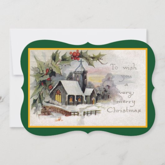  kerst met Fancy kerst in het land Feestdagenkaart (Voorkant)