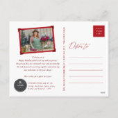 Kerst met feestelijke kerstbomen feestdagenkaart (Achterkant)