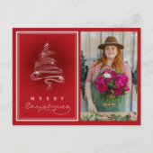 Kerst met feestelijke kerstbomen feestdagenkaart (Voorkant)