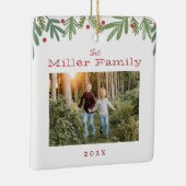 Kerst met feestflessen Kaart Keramiek Keramisch Ornament (Rechts)