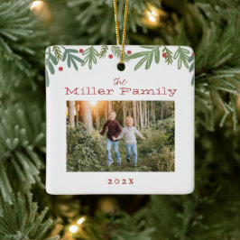 Kerst met feestflessen Kaart Keramiek Keramisch Ornament