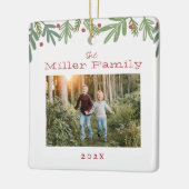 Kerst met feestflessen Kaart Keramiek Keramisch Ornament (Links)