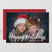 Kerst met foto | Rood kerstkaart met foto (Voorkant / Achterkant)