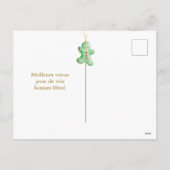 Kerst met Franse kerst Feestdagenkaart (Achterkant)