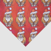 Kerst met gemberkat op rood tissuepapier (Detail)