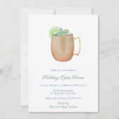 Kerst met giftige Drinken en tipsy Cocktail Party  Kaart (Voorkant)