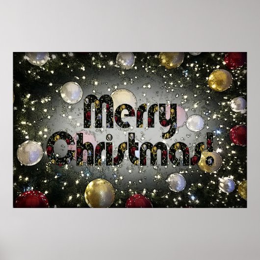 Kerst met glans poster (Voorkant)