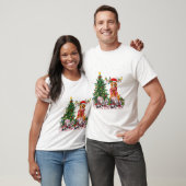 Kerst met Golden Retriever T-shirt (Unisex)
