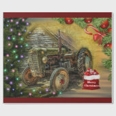 kerst met Green Tractor Cadeaupapier (Vlak)