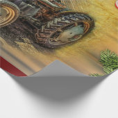 kerst met Green Tractor Cadeaupapier (Hoek)