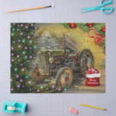  kerst met Green Tractor Tissuepapier (Craft)