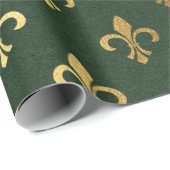 Kerst met groene en goudfolie cadeaupapier (Rol Hoek)