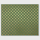 Kerst met groene en goudfolie cadeaupapier (Vlak)